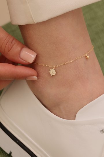 Kristal Baget Taşlı Halhal - 1