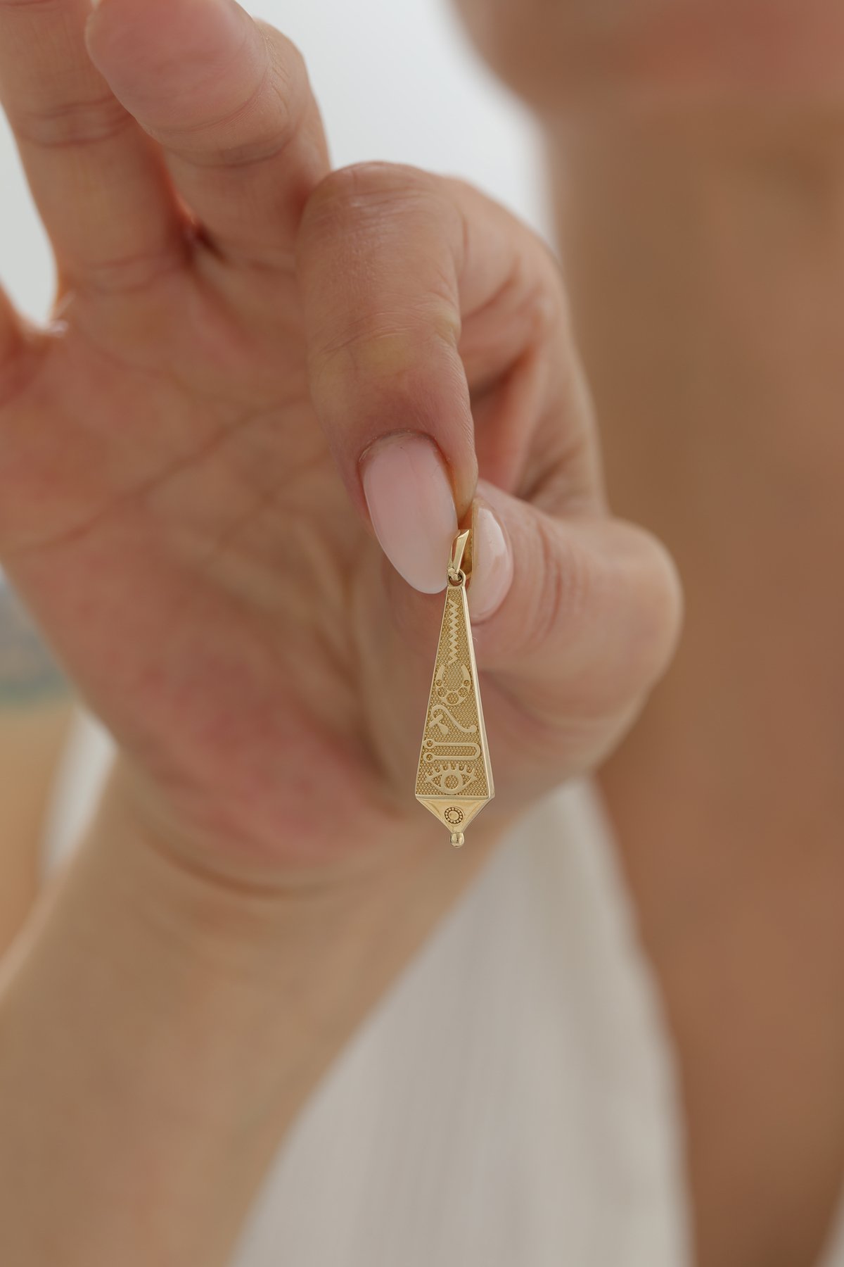 Küp Zincir Tılsım Göz Piramit Kolye - Yavuz Kuyumculuk (3)