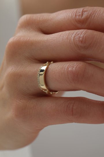 Mariner Taşlı Plaka Yüzük - 2