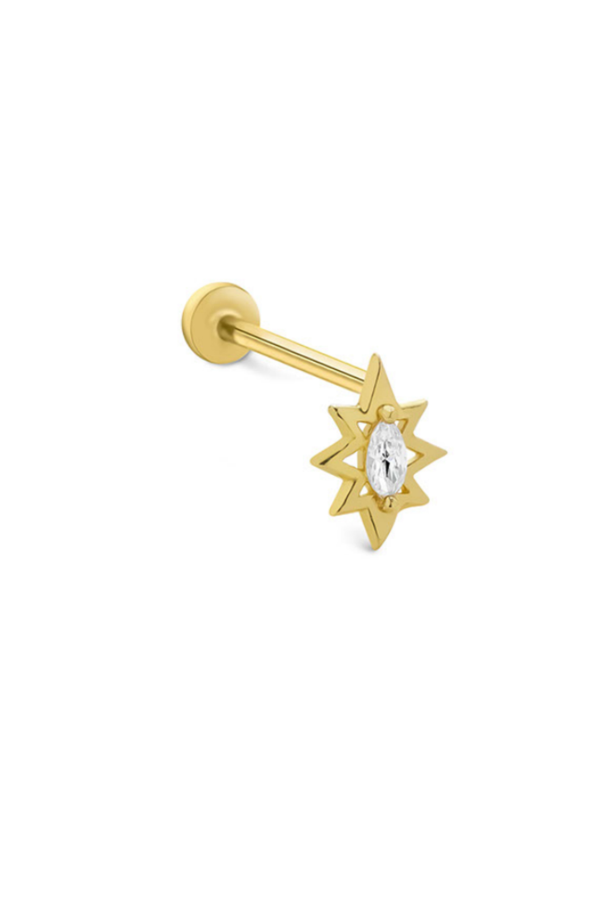Markiz Taşlı Kutup Yıldızı Tragus Piercing - Yavuz Kuyumculuk (1)