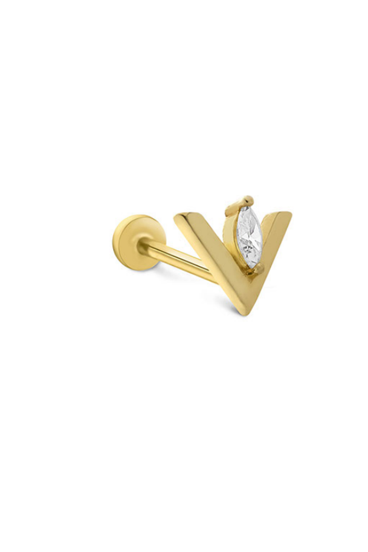 Markiz Taşlı V Tragus Piercing - Yavuz Kuyumculuk (1)