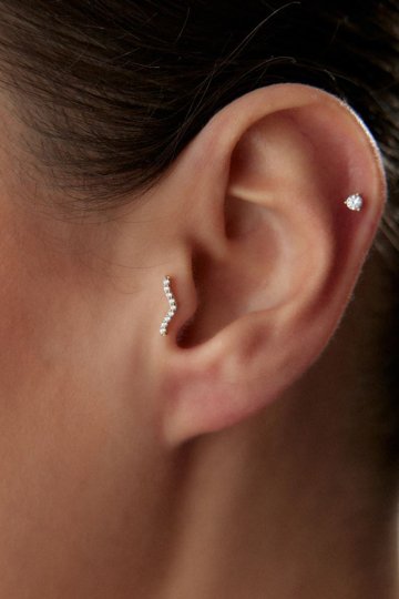 Martı Tasarım Taşlı Piercing - 1