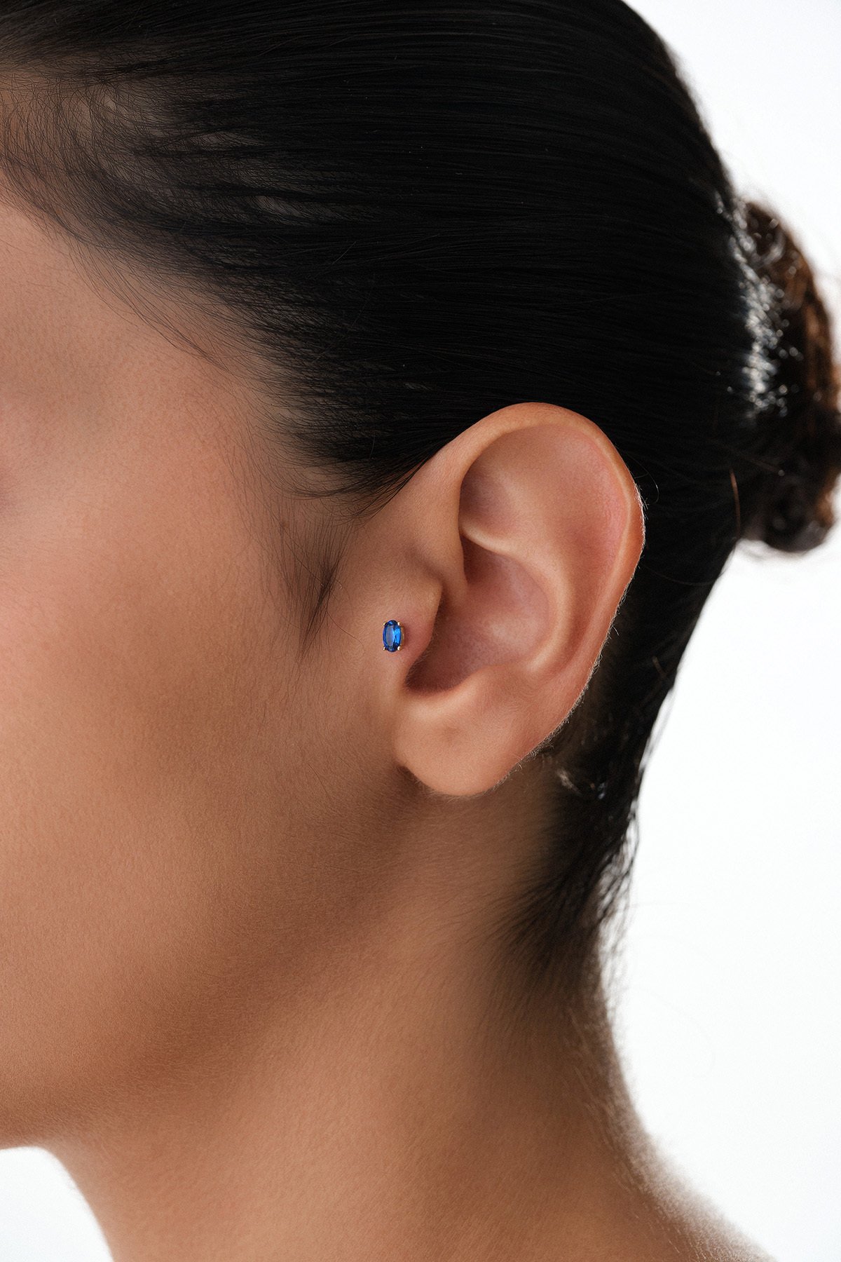 Mavi Taşlı Tragus Piercing - Yavuz Kuyumculuk (2)