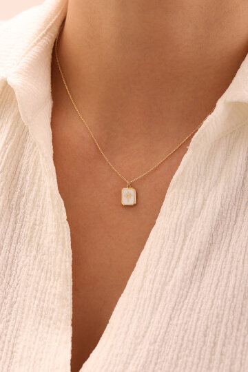 Mineli Kuzey Yıldızı Kolye - 1