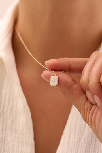 Mineli Kuzey Yıldızı Kolye - 2