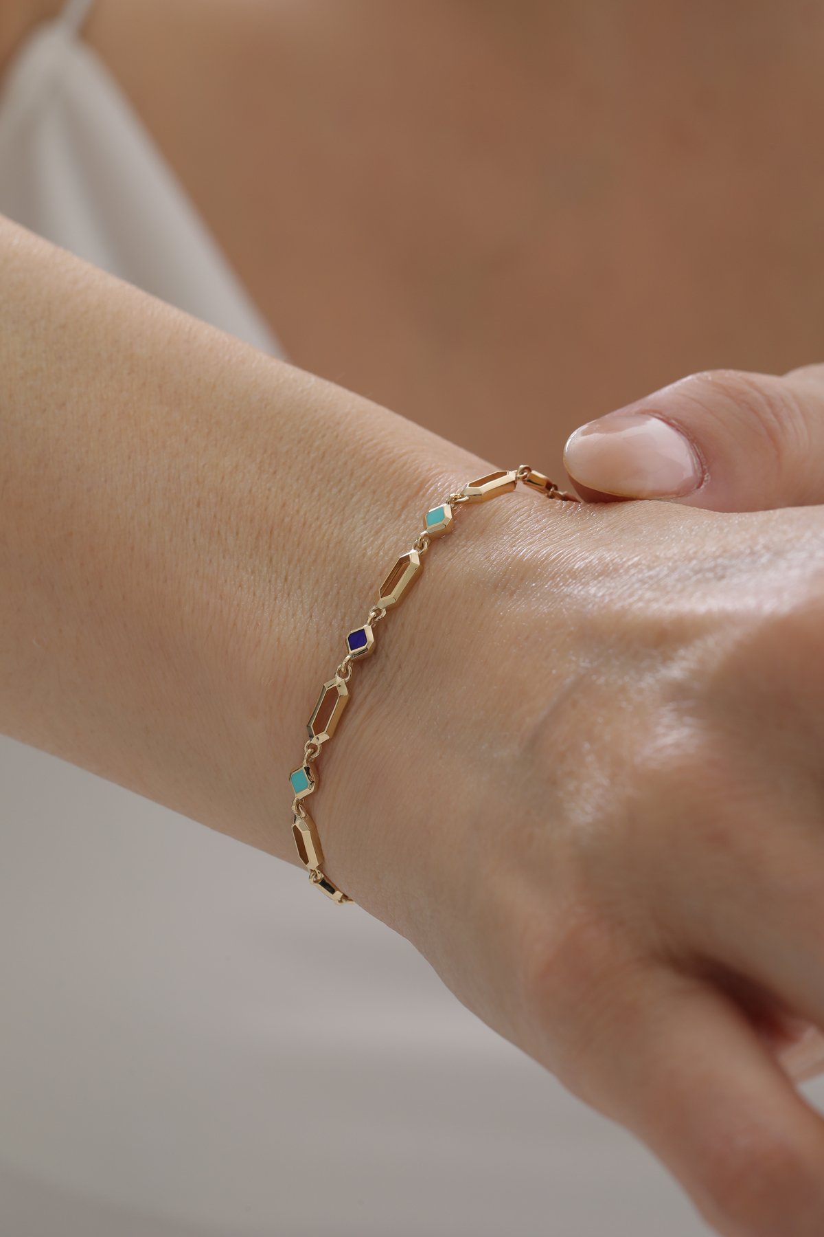 Mineli Modern Bileklik - Yavuz Kuyumculuk (1)