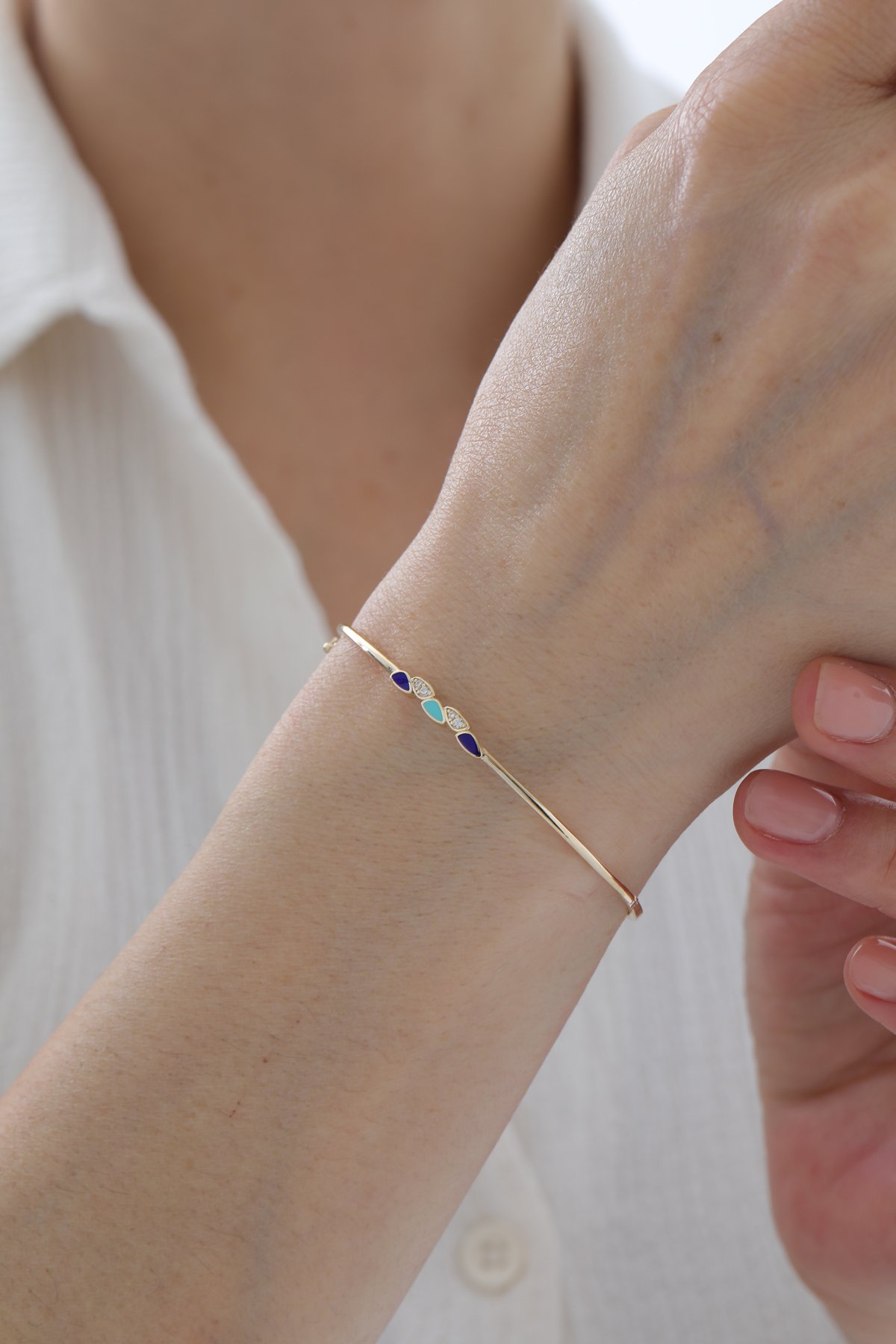 Mineli Modern Kelepçe - Yavuz Kuyumculuk (1)