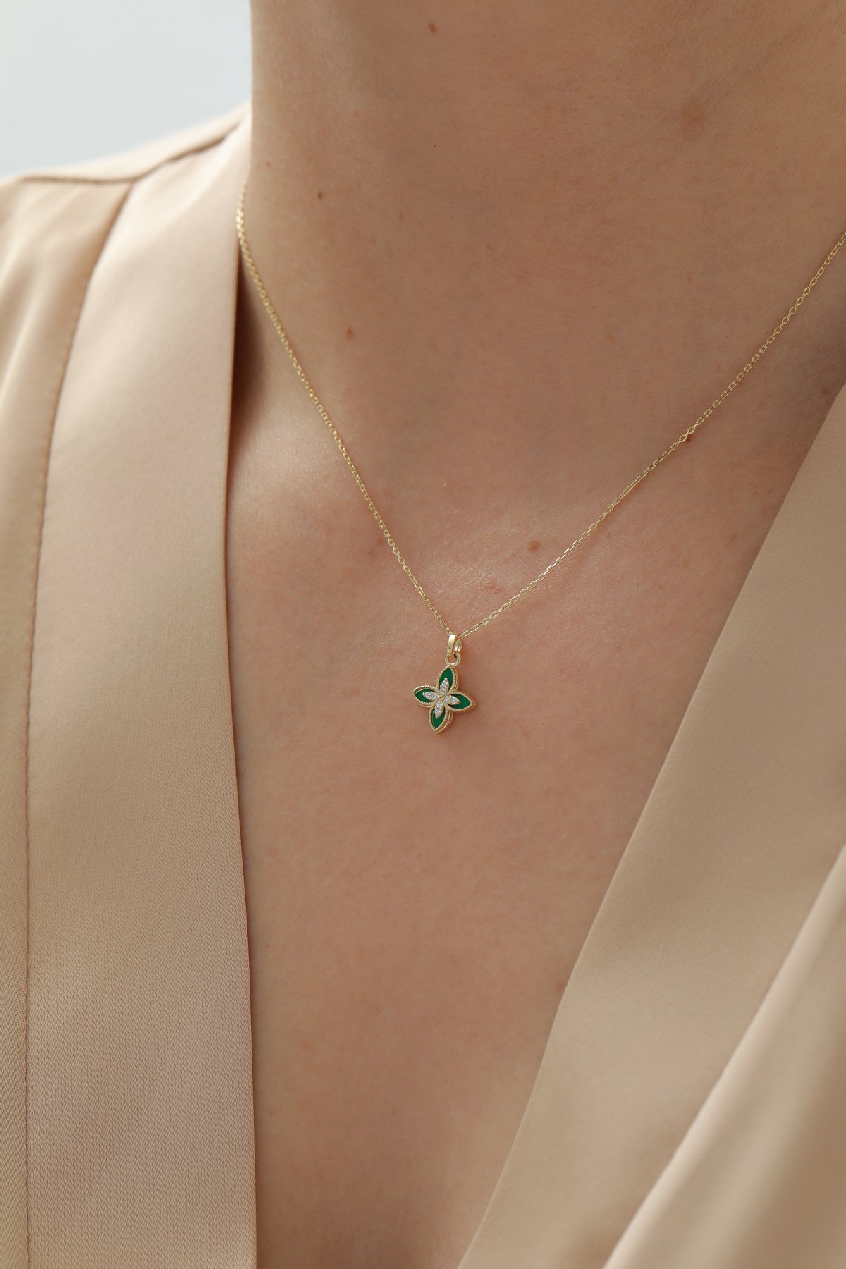 Mineli Nergis Kolye - Yavuz Kuyumculuk (1)