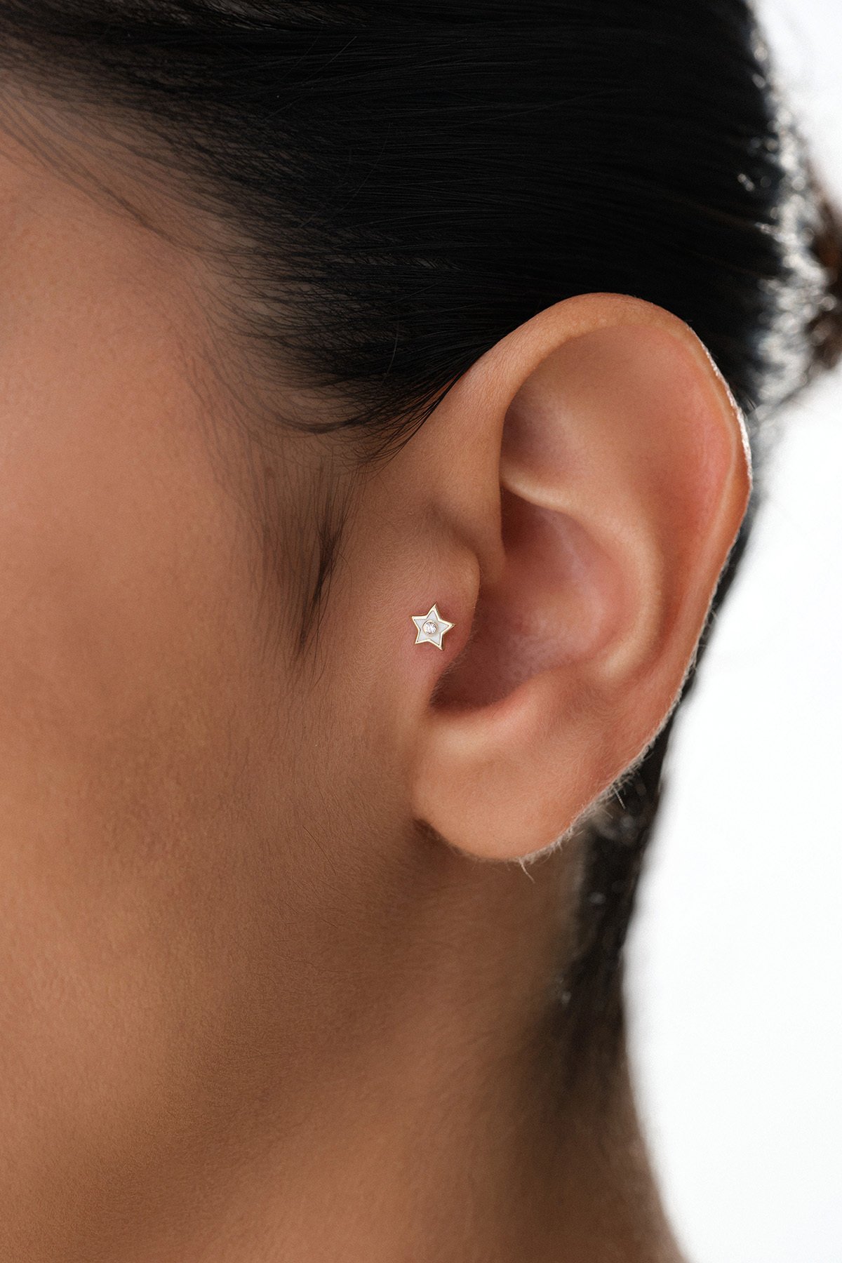 Mineli Yıldız Tragus Piercing - Yavuz Kuyumculuk (1)