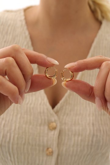 Mini Bombe Halka Küpe - 3