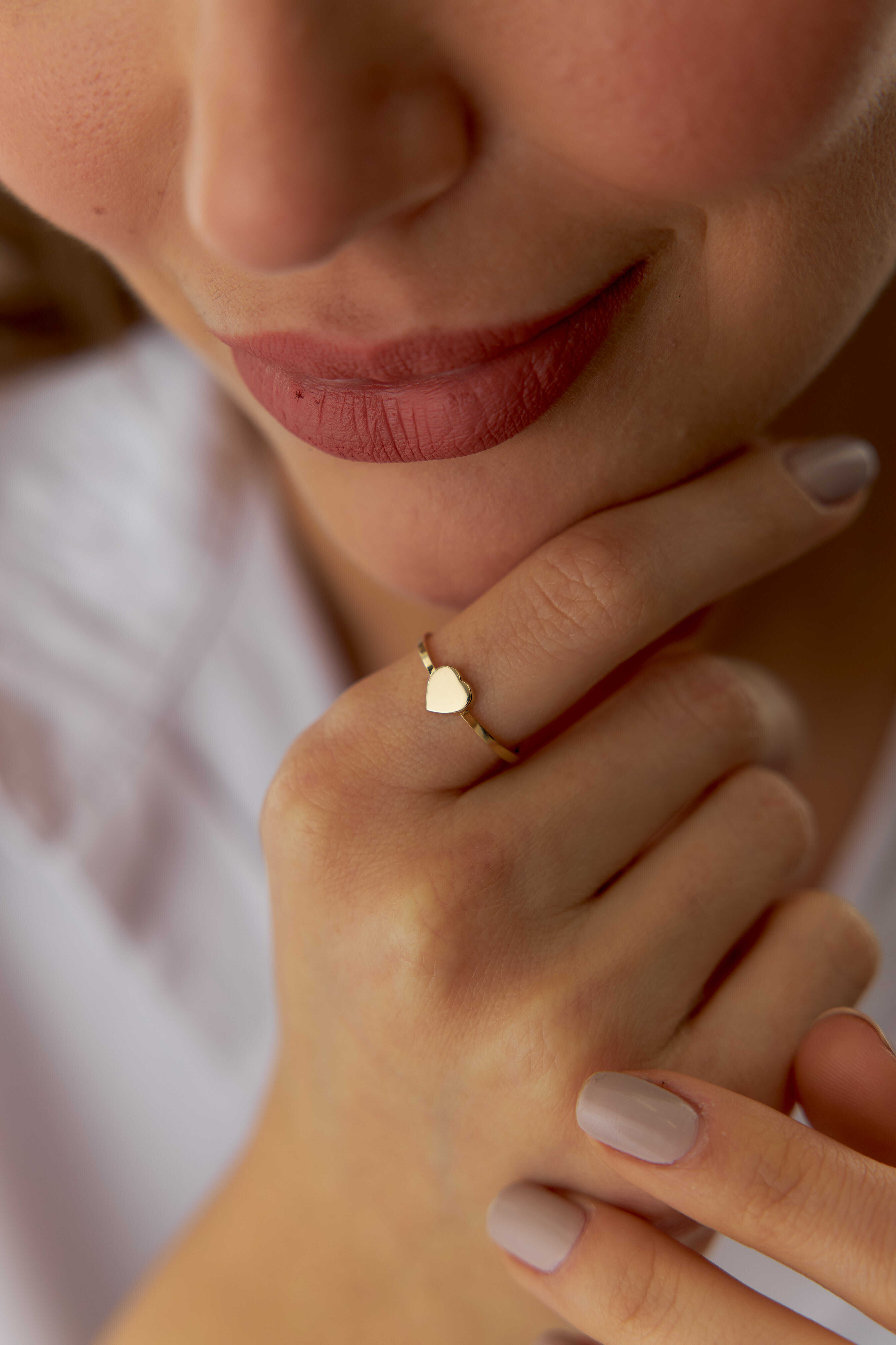 Mini Taşsız Kalp Yüzük - Yavuz Kuyumculuk (2)