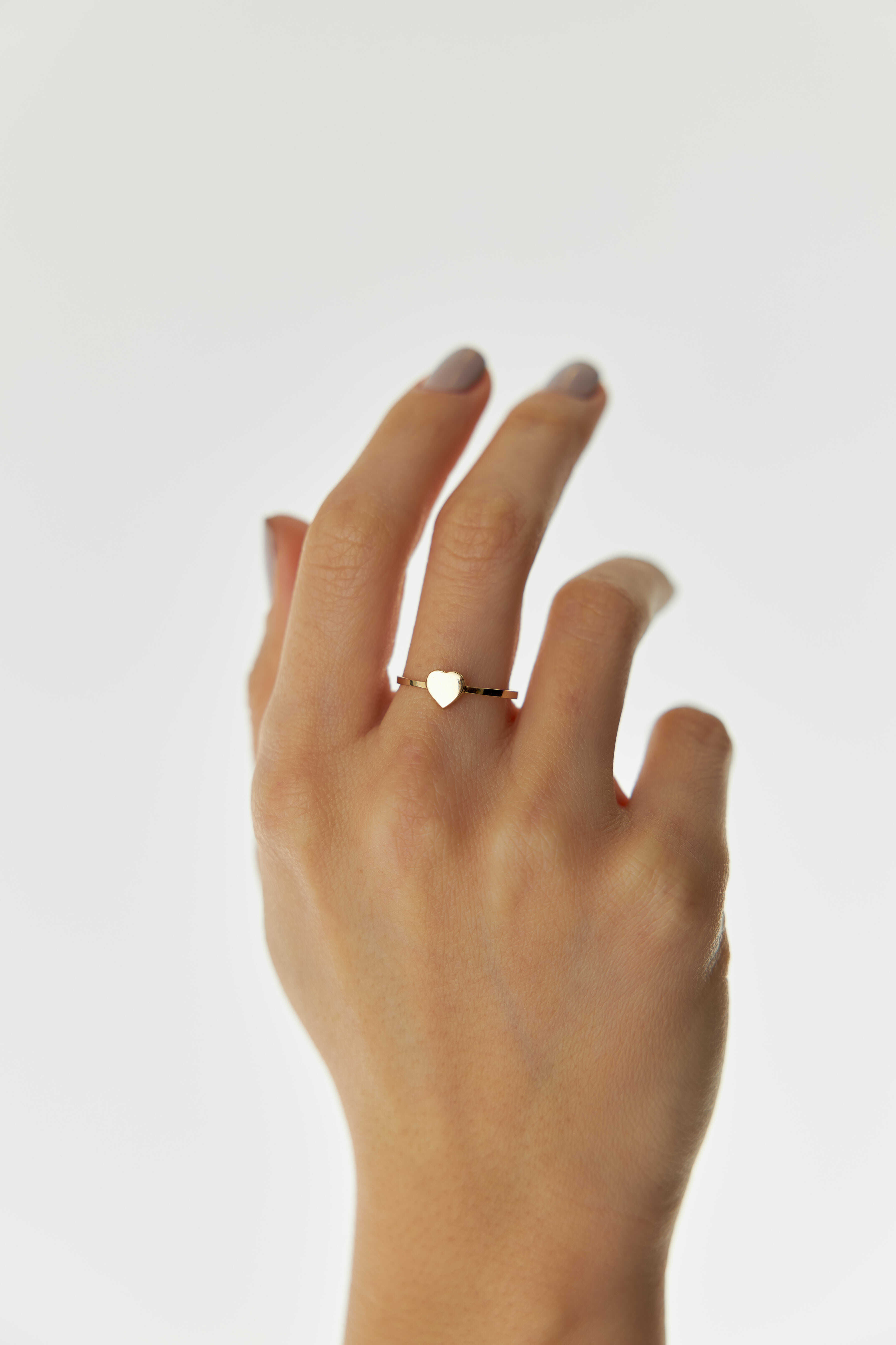 Mini Taşsız Kalp Yüzük - Yavuz Kuyumculuk (3)