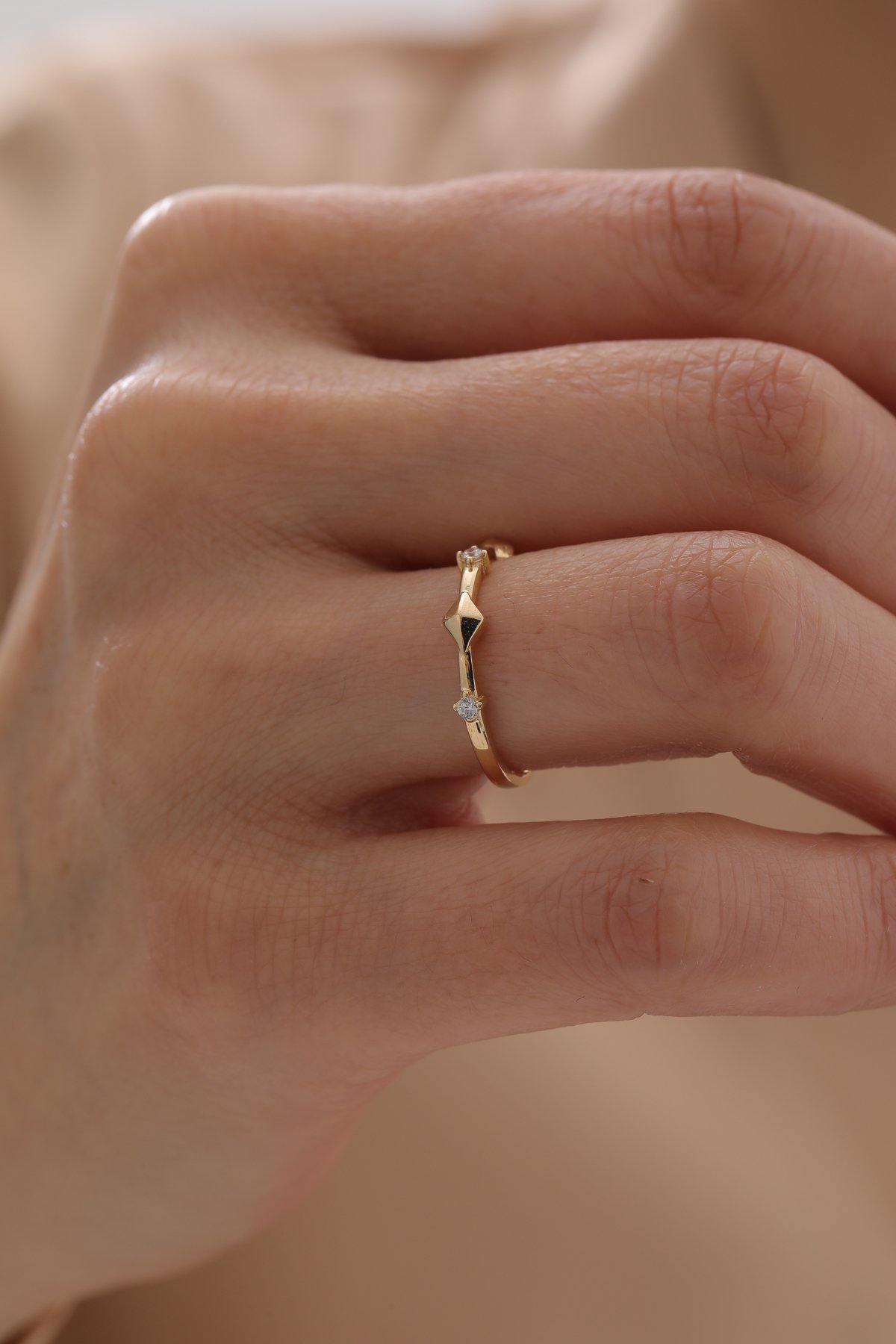 Minimal Asimetrik Yüzük - Yavuz Kuyumculuk (2)