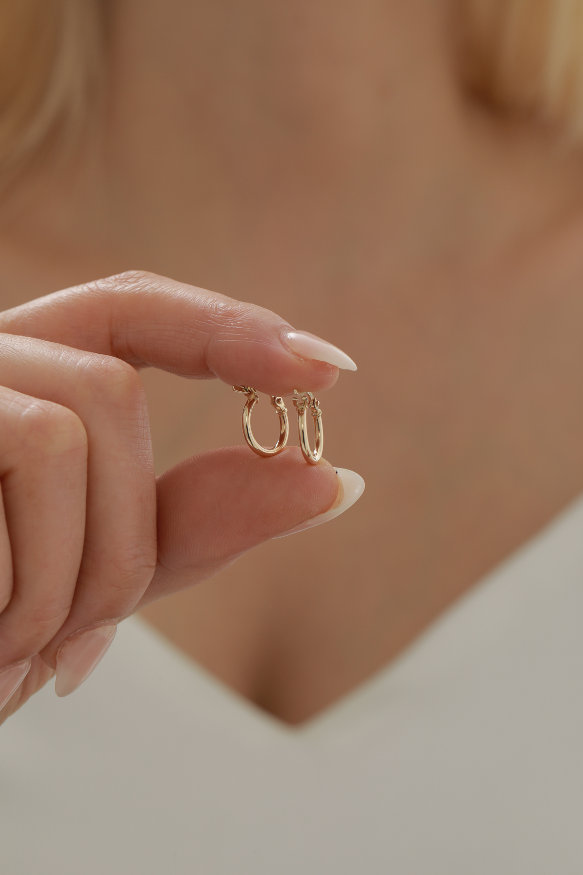 Minimal Bombe Halka Küpe - Yavuz Kuyumculuk (1)