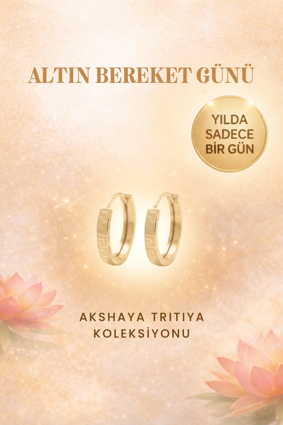 Minimal Desenli Halka Küpe - Yavuz Kuyumculuk (2)