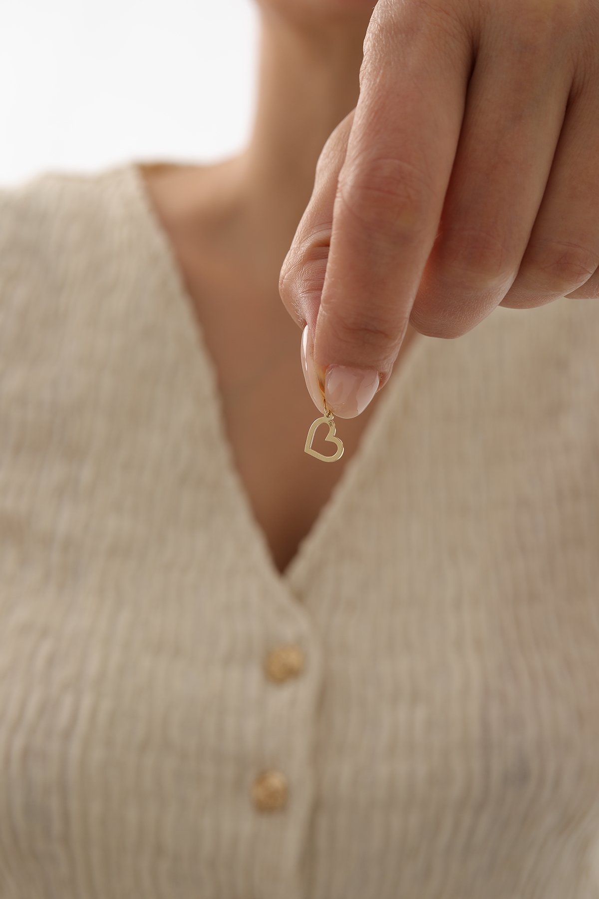 Minimal Kalp Kolye Ucu - Yavuz Kuyumculuk (1)