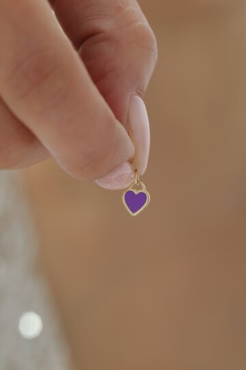 Minimal Mineli Kalp Kolye Ucu - 3