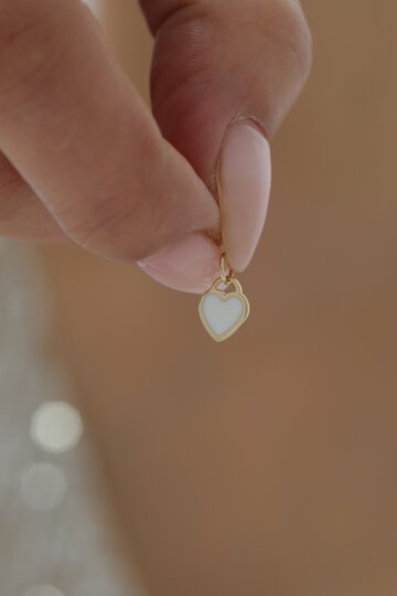 Minimal Mineli Kalp Kolye Ucu - 4