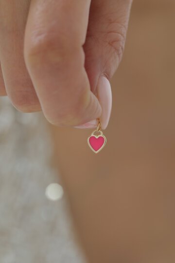 Minimal Mineli Kalp Kolye Ucu - 9