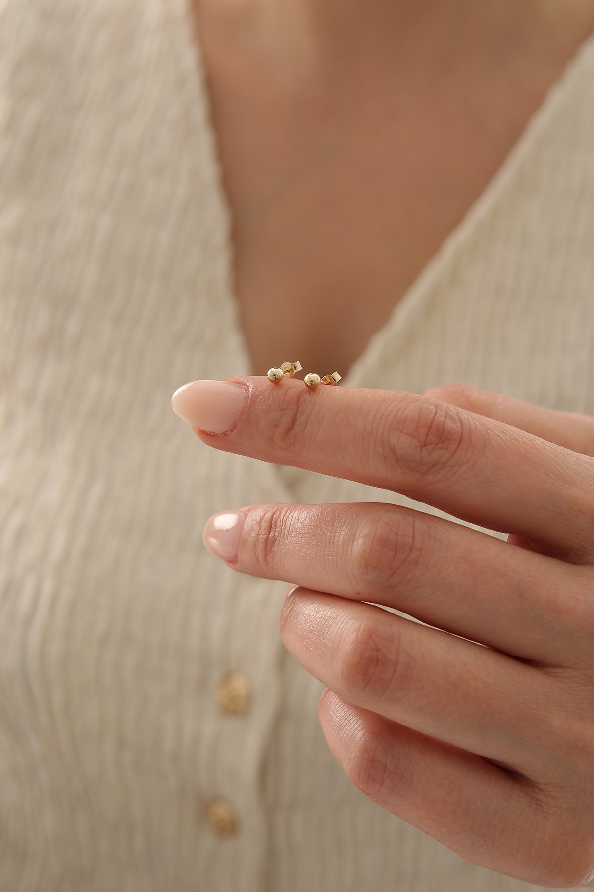 Minimal Top Küpe - Yavuz Kuyumculuk (3)