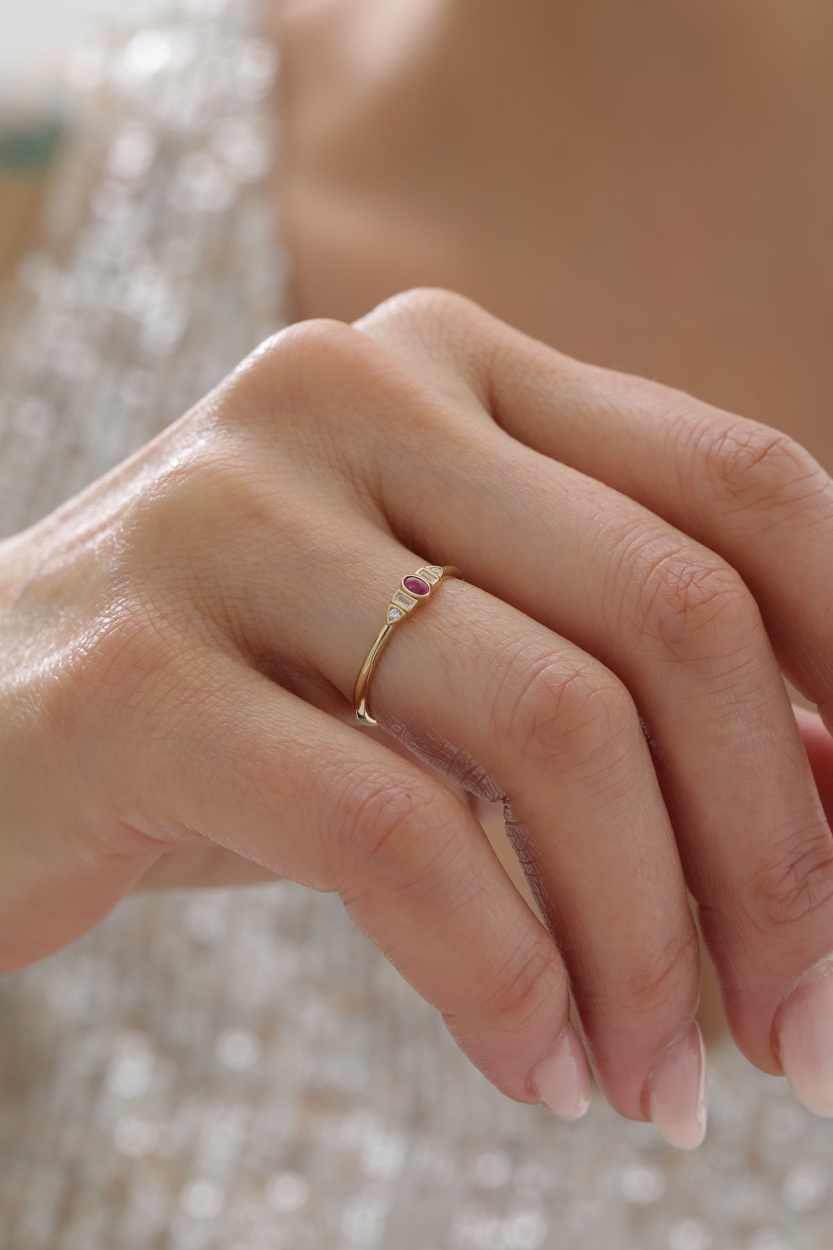 Minimal Yakut Yüzük - Yavuz Kuyumculuk