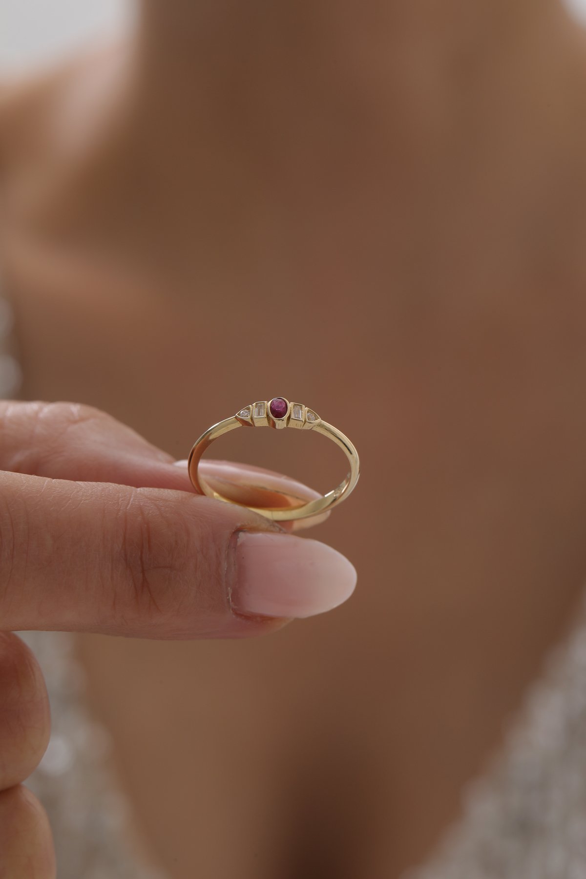 Minimal Yakut Yüzük - Yavuz Kuyumculuk (3)