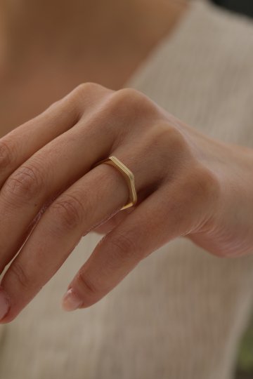 Modern Altıgen Yüzük - 1