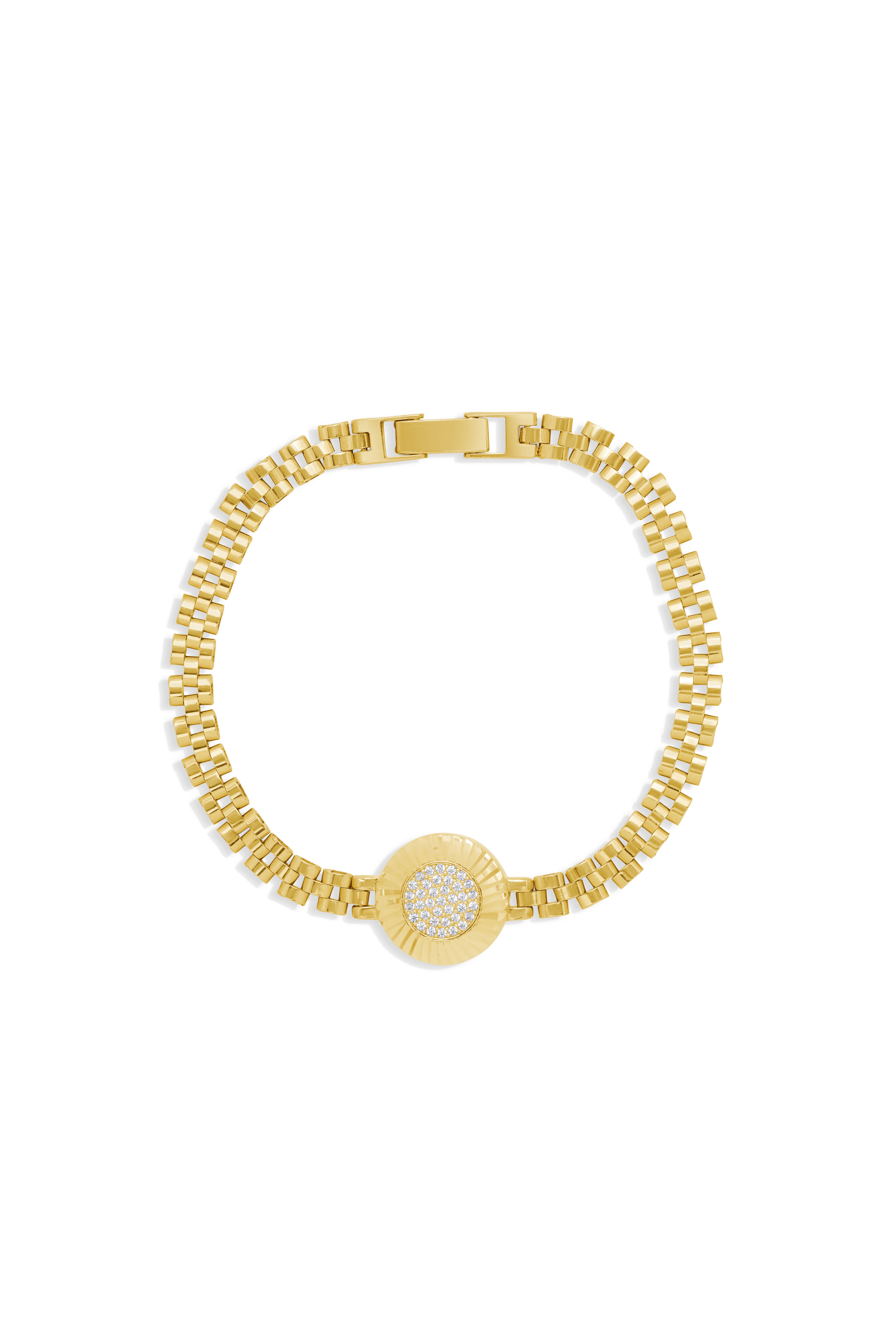 Modern Baget Taşlı Kordon Bileklik - Yavuz Kuyumculuk (2)