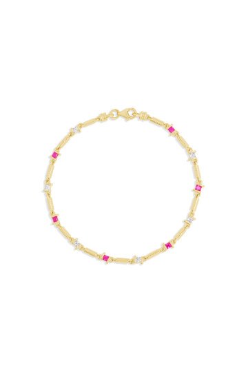 Modern Desen Yakut Taşlı Bileklik - 2