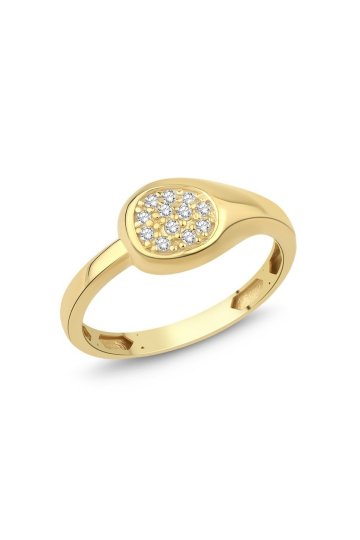 Modern Oval Taşlı Yüzük - 2