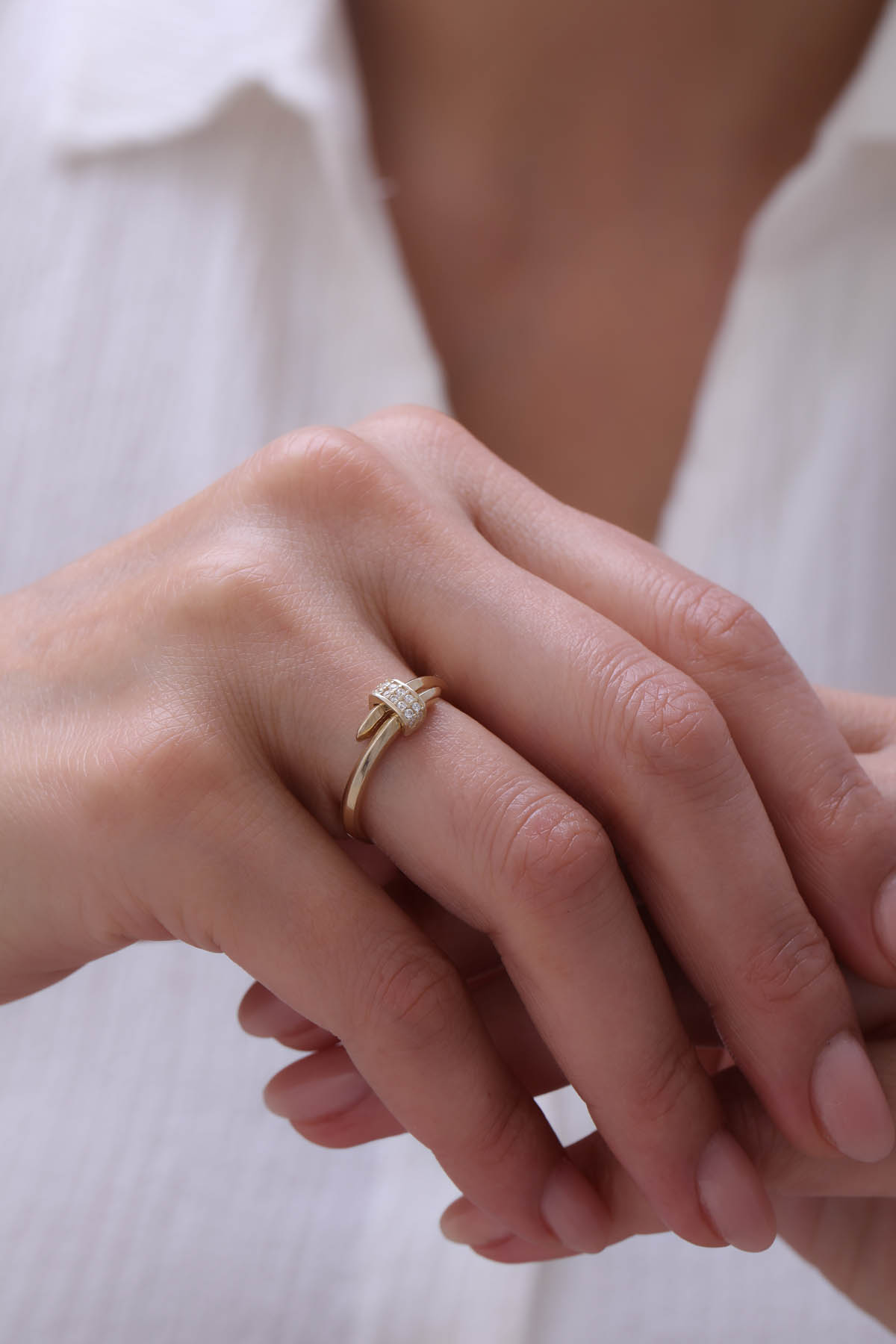 Modern Taşlı Çivi Yüzük - Yavuz Kuyumculuk