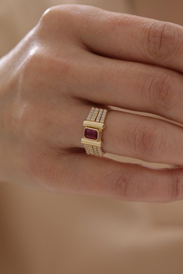 Modern Yakut Yüzük - 2