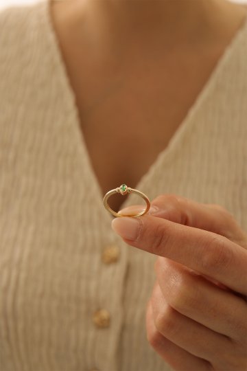 Modern Zümrüt Yüzük - 3