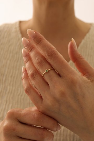 Modern Zümrüt Yüzük - 2