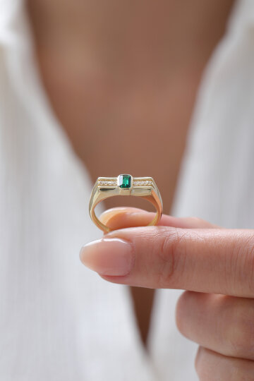 Modern Zümrüt Yüzük - 3