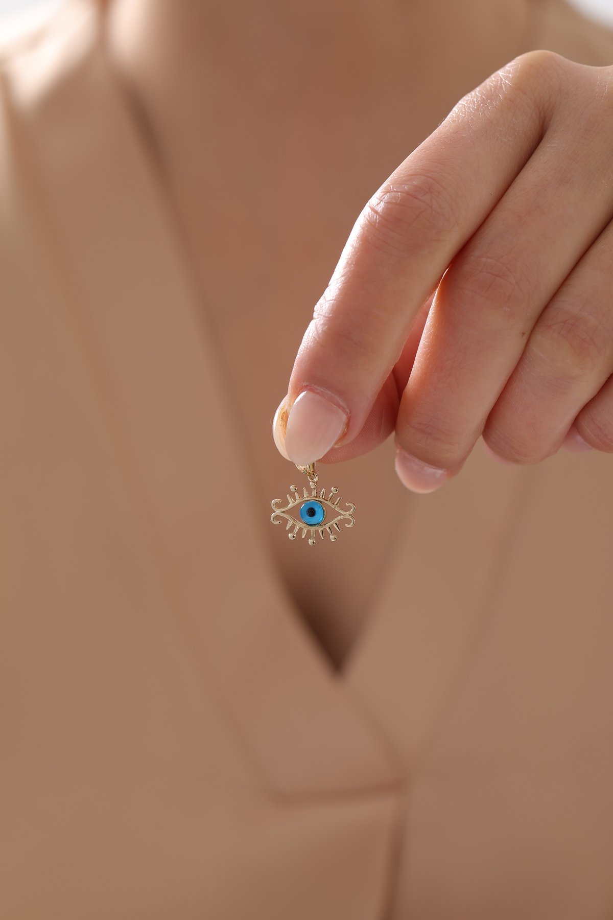 Nazar Boncuğu Kirpik Kolye Ucu - Yavuz Kuyumculuk (1)