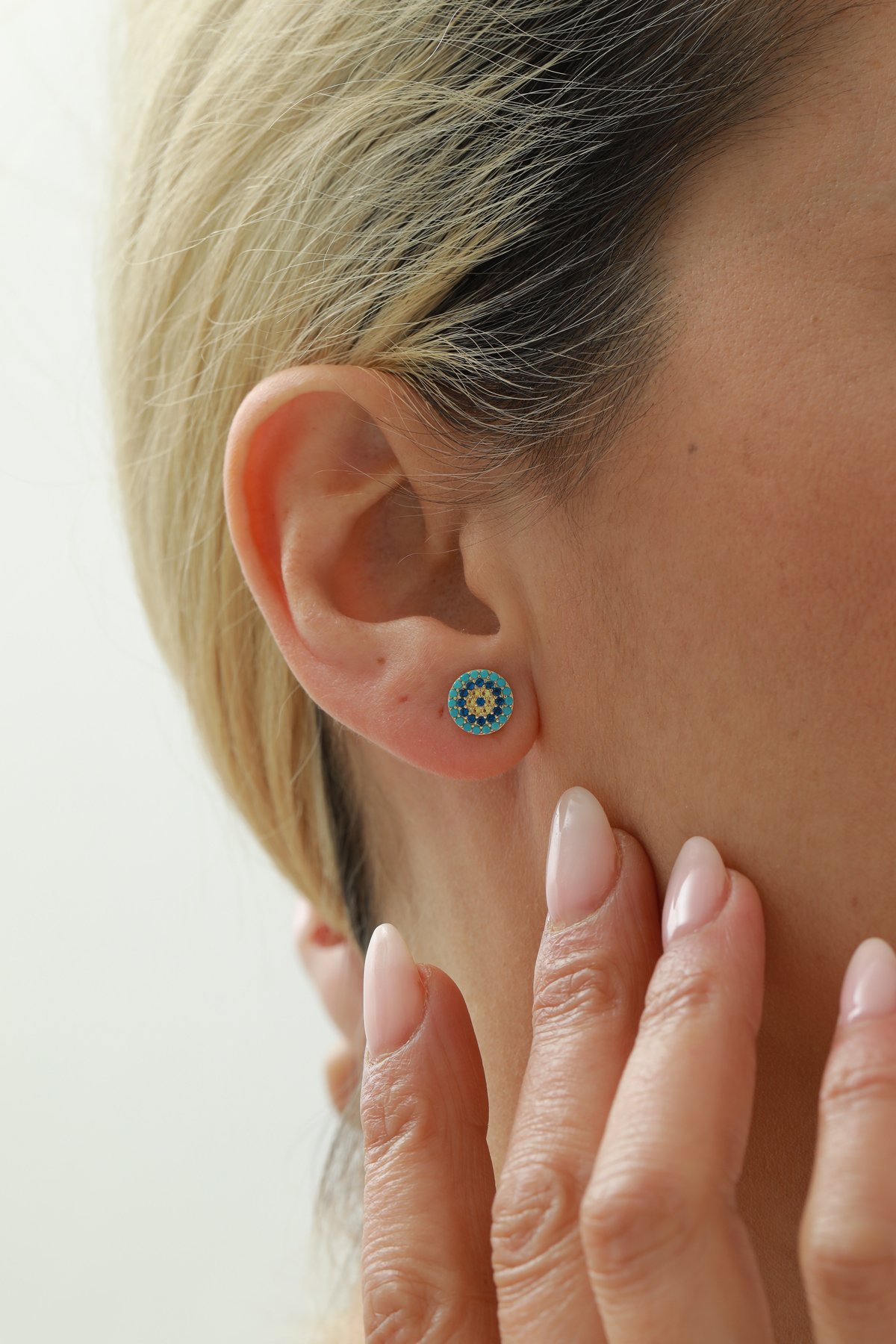 Nazar Boncuğu Top Küpe - Yavuz Kuyumculuk (1)