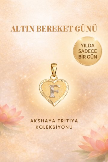 Nostaljik Harf Kalp Kolye Ucu - 2