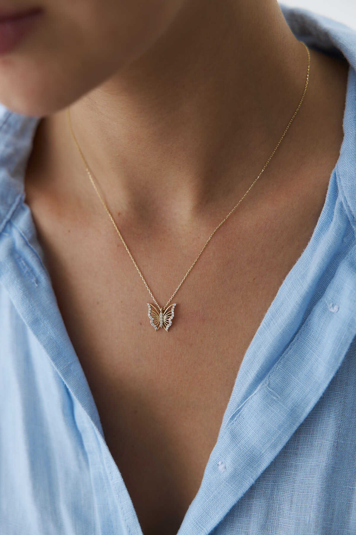 Nostaljik Kelebek Kolye - Yavuz Kuyumculuk (2)