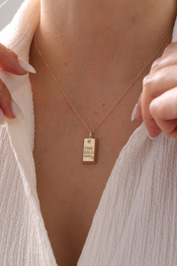 Orta Boy Külçe Kolye - 2