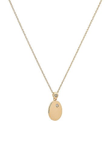 Oval Aynalı Kolye - 1