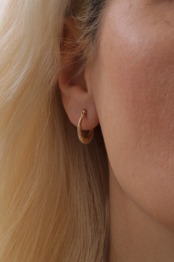 Oval Midye Küpe - 3