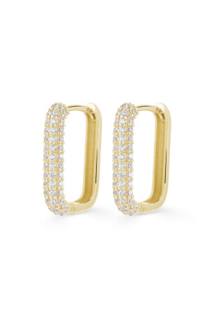 Dikdörtgen Taşlı Küpe - 2