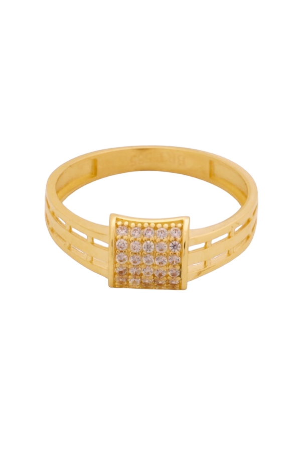 Oval Taşlı Modern Yüzük