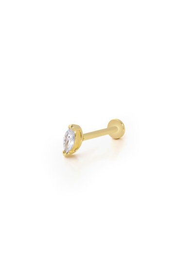 Oval Taşlı Piercing - 2