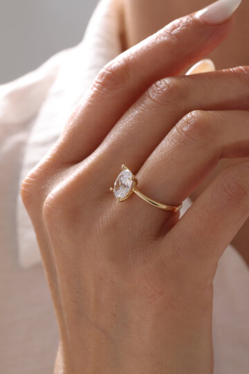 Oval Tektaş Yüzük - 1