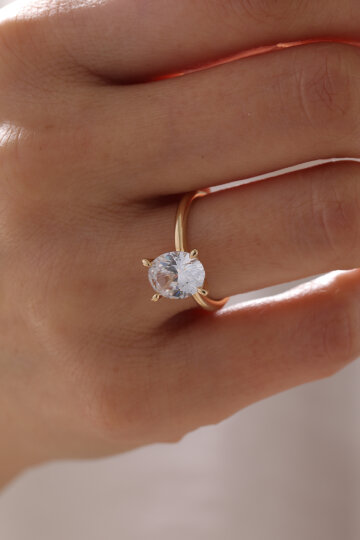 Oval Tektaş Yüzük - 2