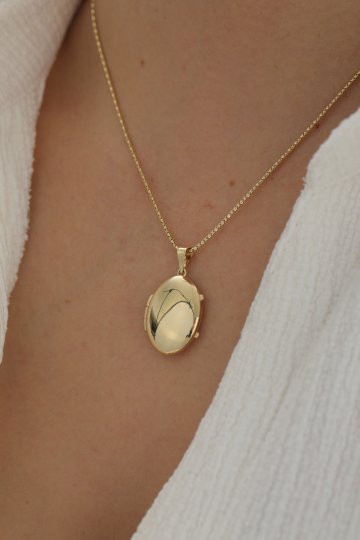 Parçalı Tondo Zincir Anı Kolye - 2