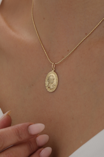 Parçalı Tondo Zincir Elizabeth Kolye - 2