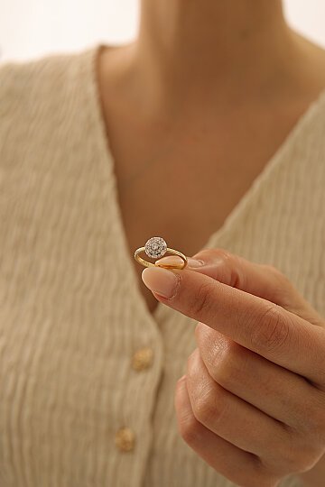 Parçalı Yuvarlak Baget Yüzük - 3